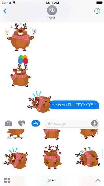 Rudolph the Fluffy Reindeer Stickers screenshot-3