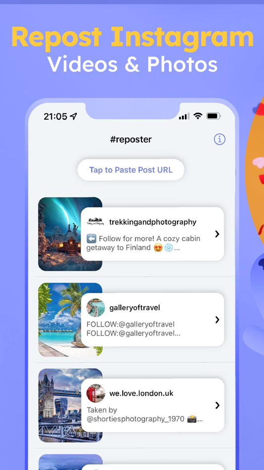 #1. Repost for Instagram: Reshare (iOS) 来自: KAYA SMART LLC