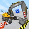 掘削機トラック駐車場3D