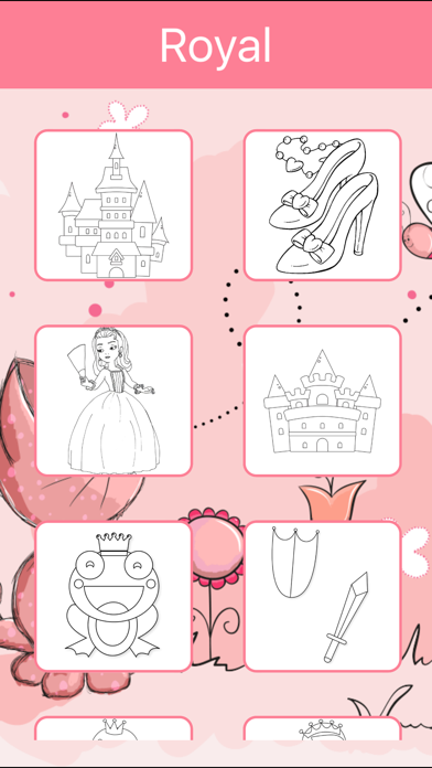 Screenshot #3 pour Royal Coloring Book: Color princess, castle, ...