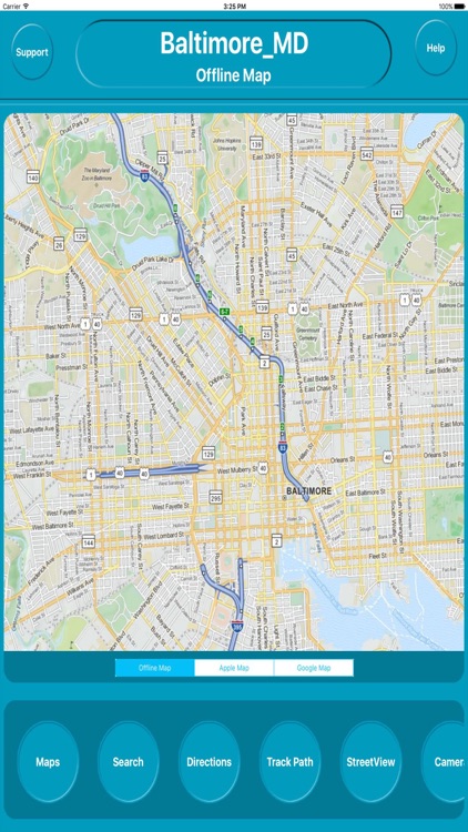 Baltimore USA Offline Map Navigation GUIDE