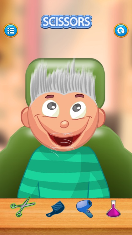 Child game / silver hair cut
