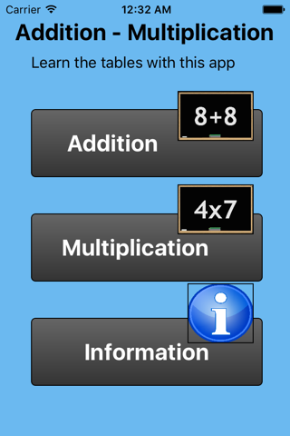 Addition and Multiplication Tables screenshot 2