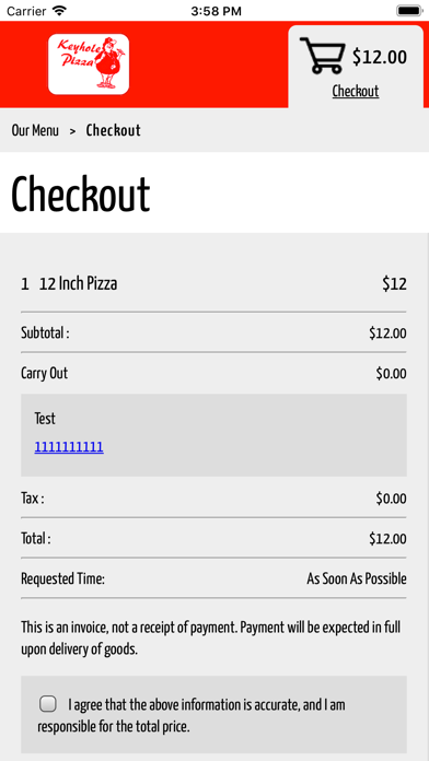 Keyhole Pizza iPhone screenshot 4 - Food & Drink app
