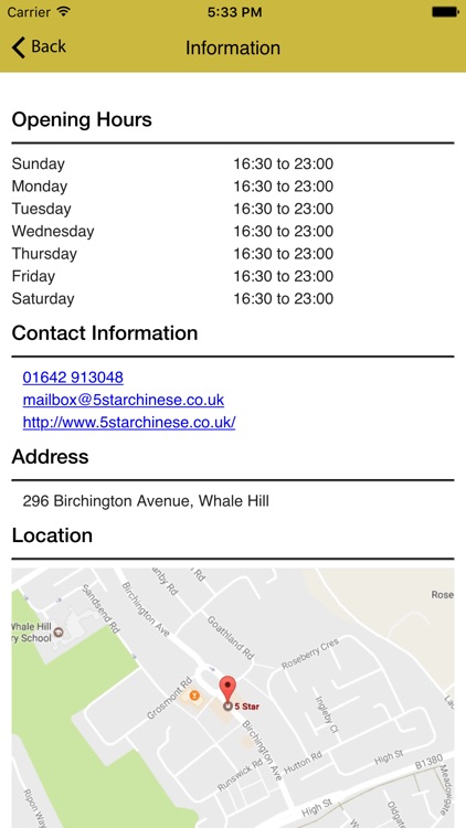 5 Star Chinese Takeaway