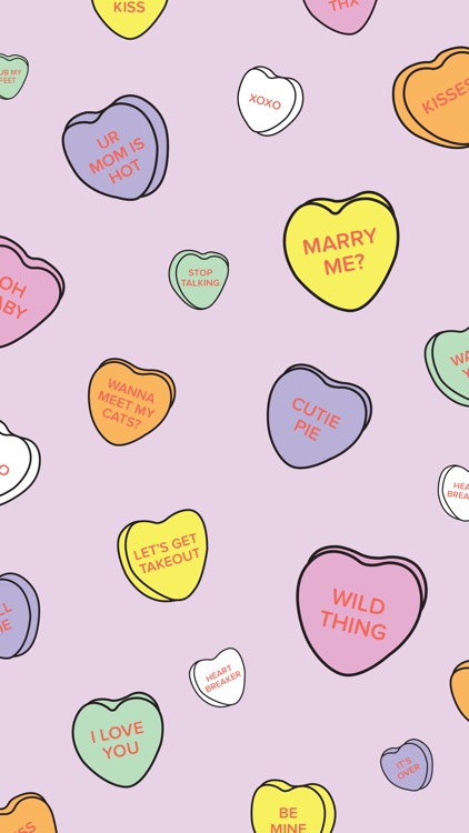 Candy Hearts Stickers
