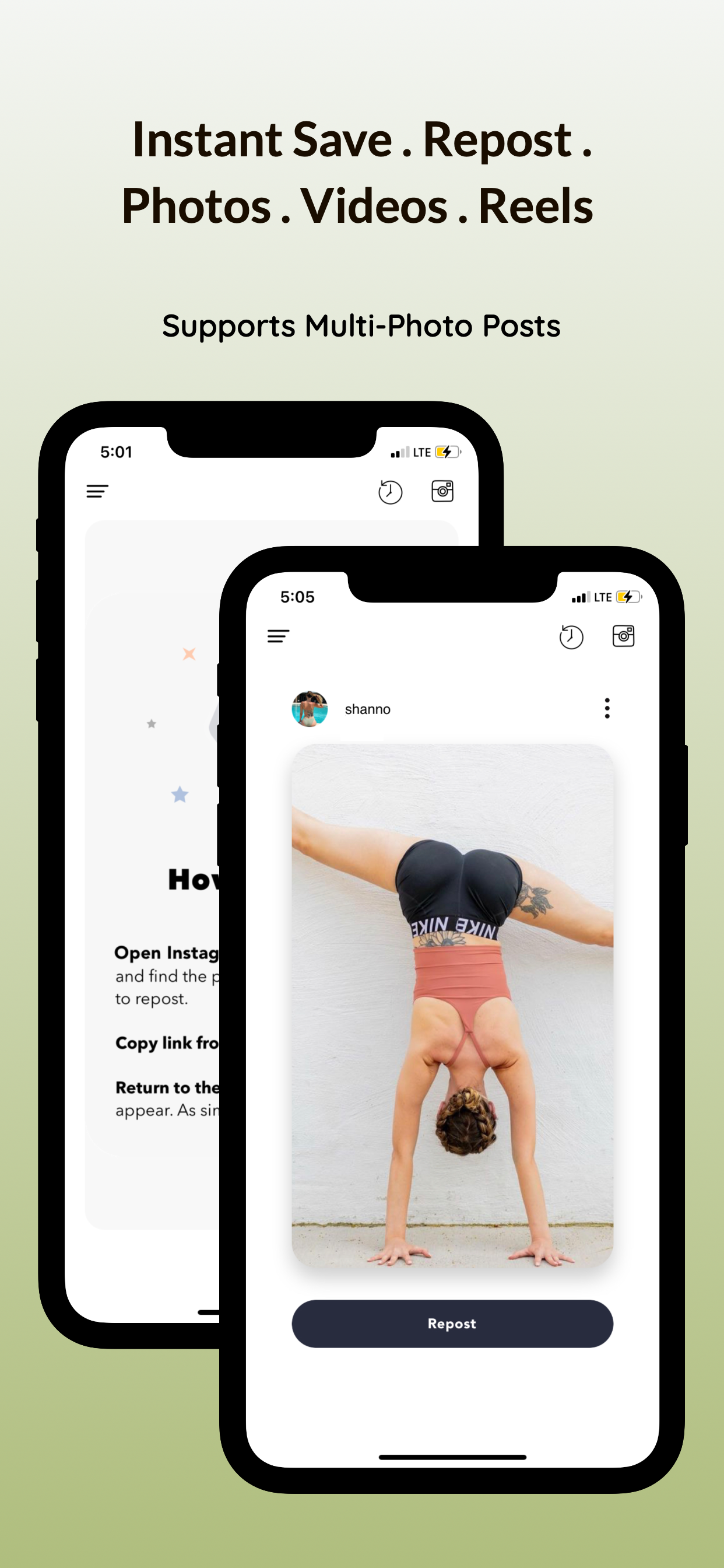 Instant Save+ for photos video