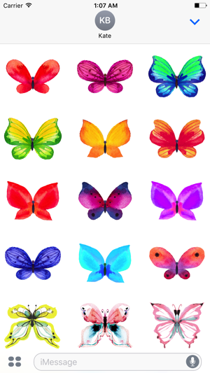 Watercolor Butterflies Sticker Pack