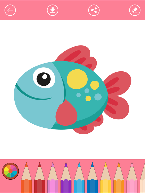 Screenshot #4 pour Livre À Colorier Sur la Vie de la Mer, poisson