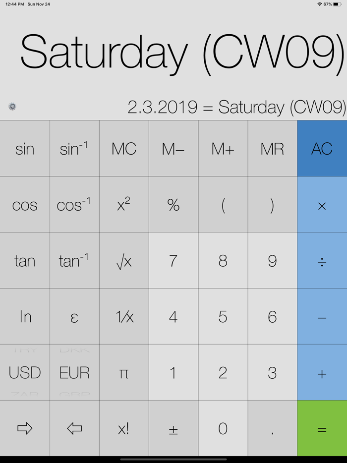 My Calculator incl. currency