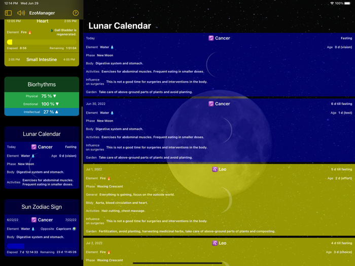 EzoManager – esoteric planner