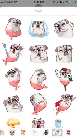 Game screenshot Water Pug Dog Funny Stickers mod apk