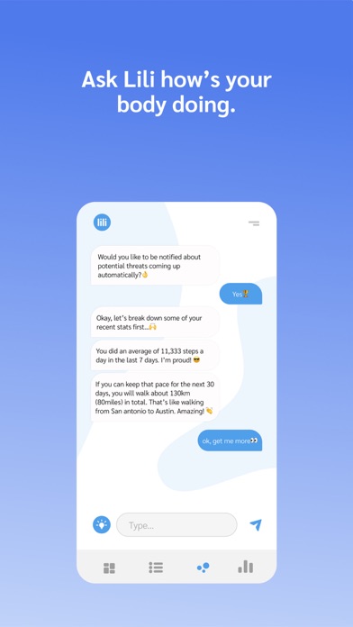 Lili: Health Data Assistant Screenshot