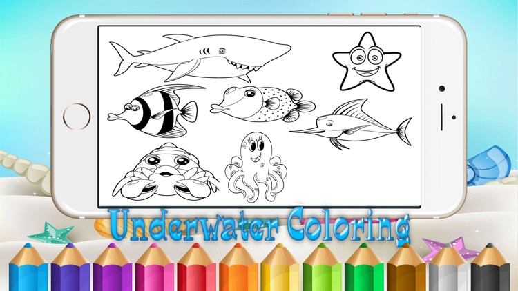 ๊Underwater Drawing Coloring Book Pages Online