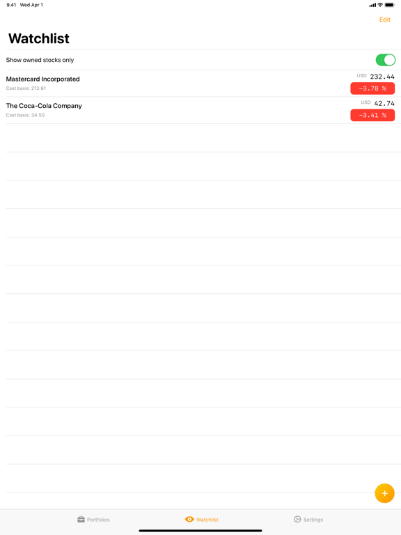 Screenshot #6 pour Stokki: Stock Portfolio