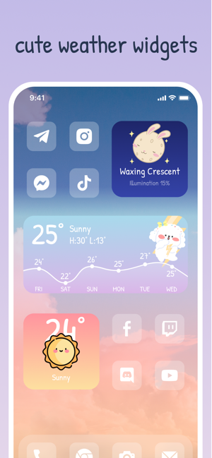 ‎CuteWeather: weather widget Screenshot