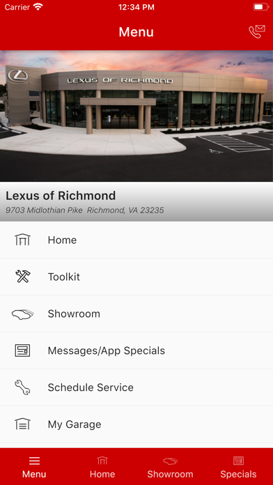 Lexus of Richmond DealerApp Screenshot