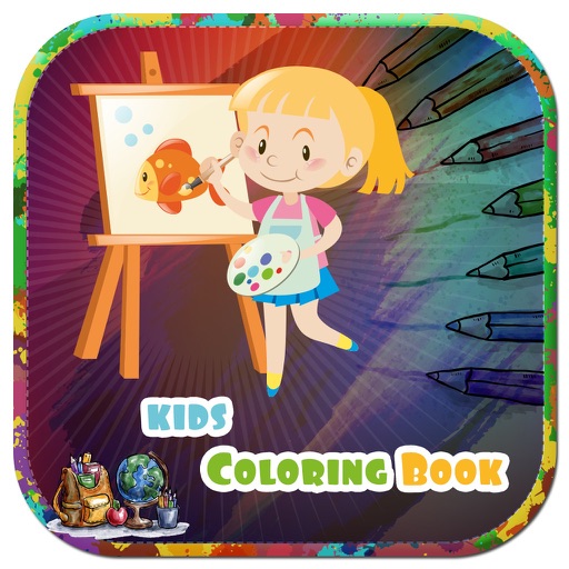 Kids Coloring Book for Toddler and Baby Icon
