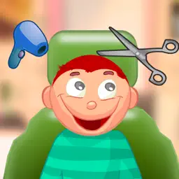 Child game / red hair cut app icon