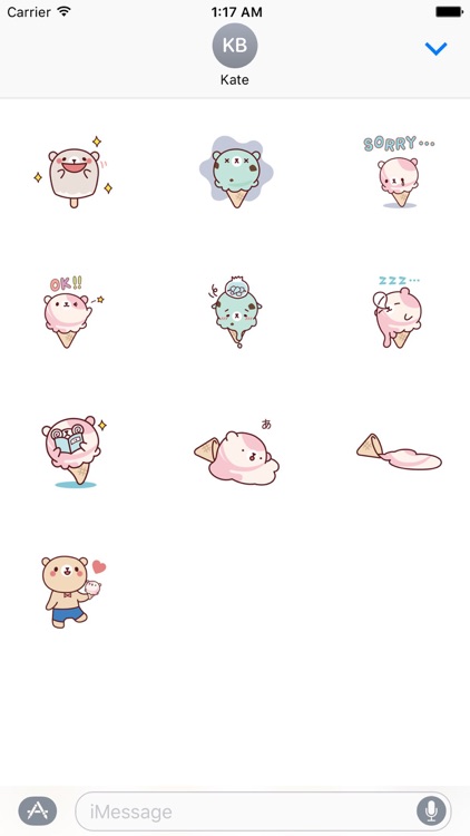 Cute Ice Cream Stickers Pack