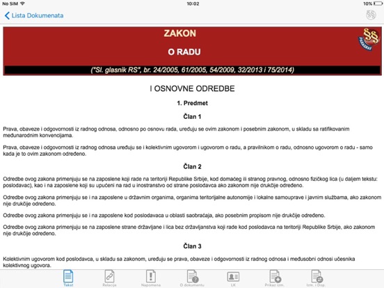 Paragraf Lex iPad screenshot 1 - Business app