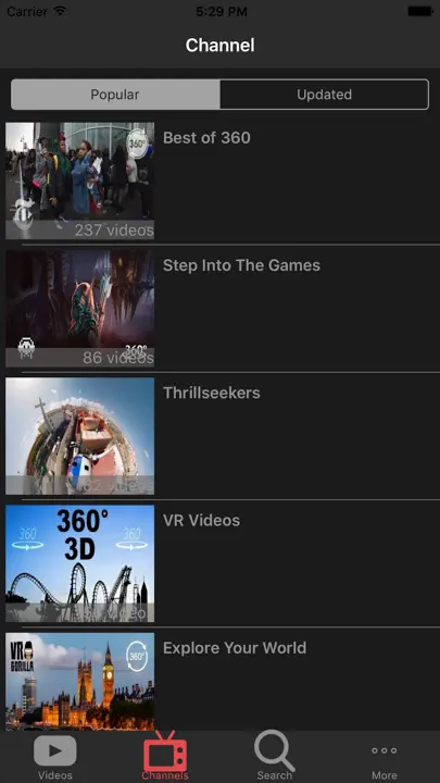 Snap 360 VR Tube - 3D Virtual Reality Video Player iPhone Screenshot 5
