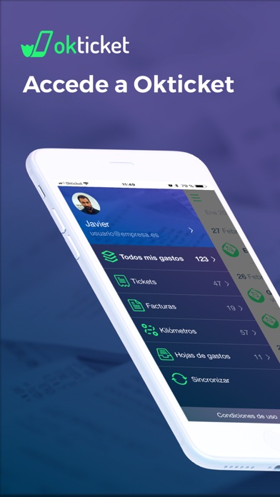 Okticket - Gestión de gastos Screenshot