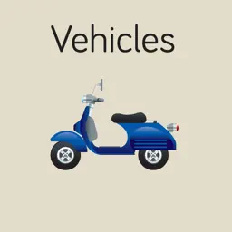 Vehicles Flashcard for babies and preschool app icon