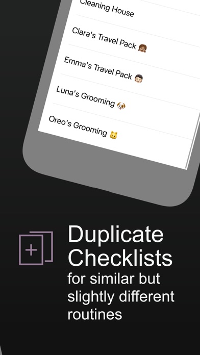 ForgetNot -Reusable checklists