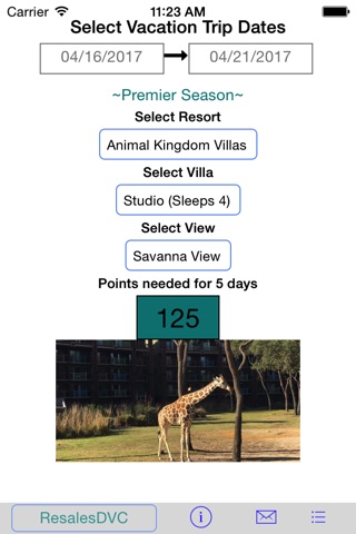 DVC Points Calculator screenshot 2