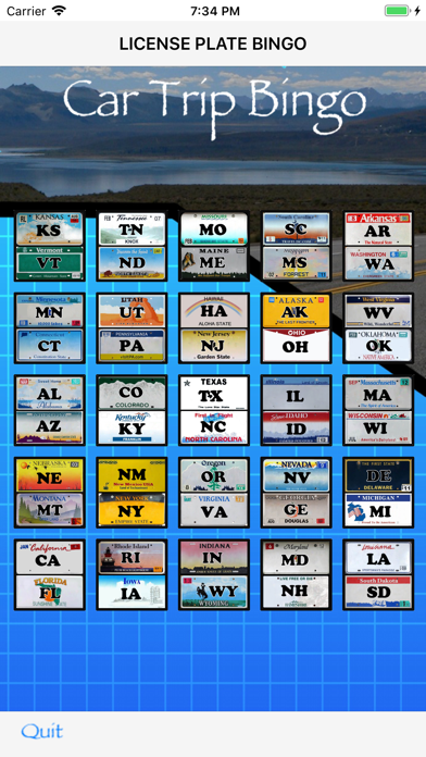 Car Trip Bingo Screenshot
