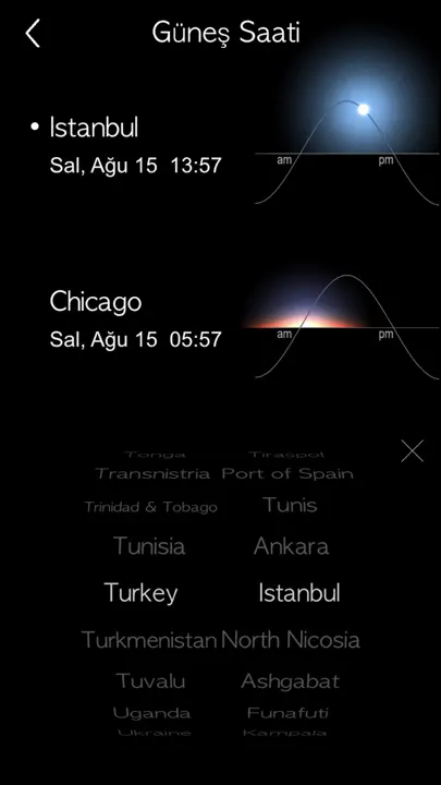 World Clock iPhone Ekran Görüntüsü 3