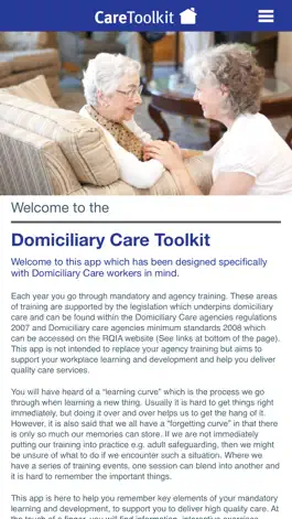 Game screenshot Domiciliary Care Toolkit apk