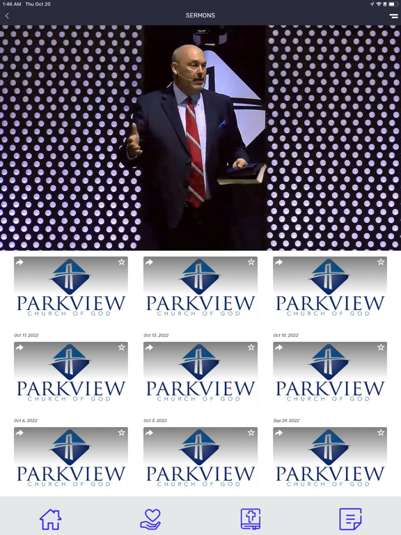 Parkview Church of God iPad screenshot 2 - Business app