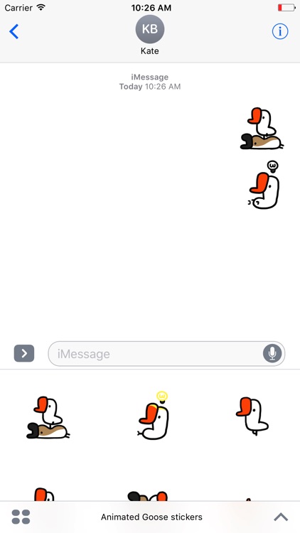 Animated Goose Stickers For iMessage