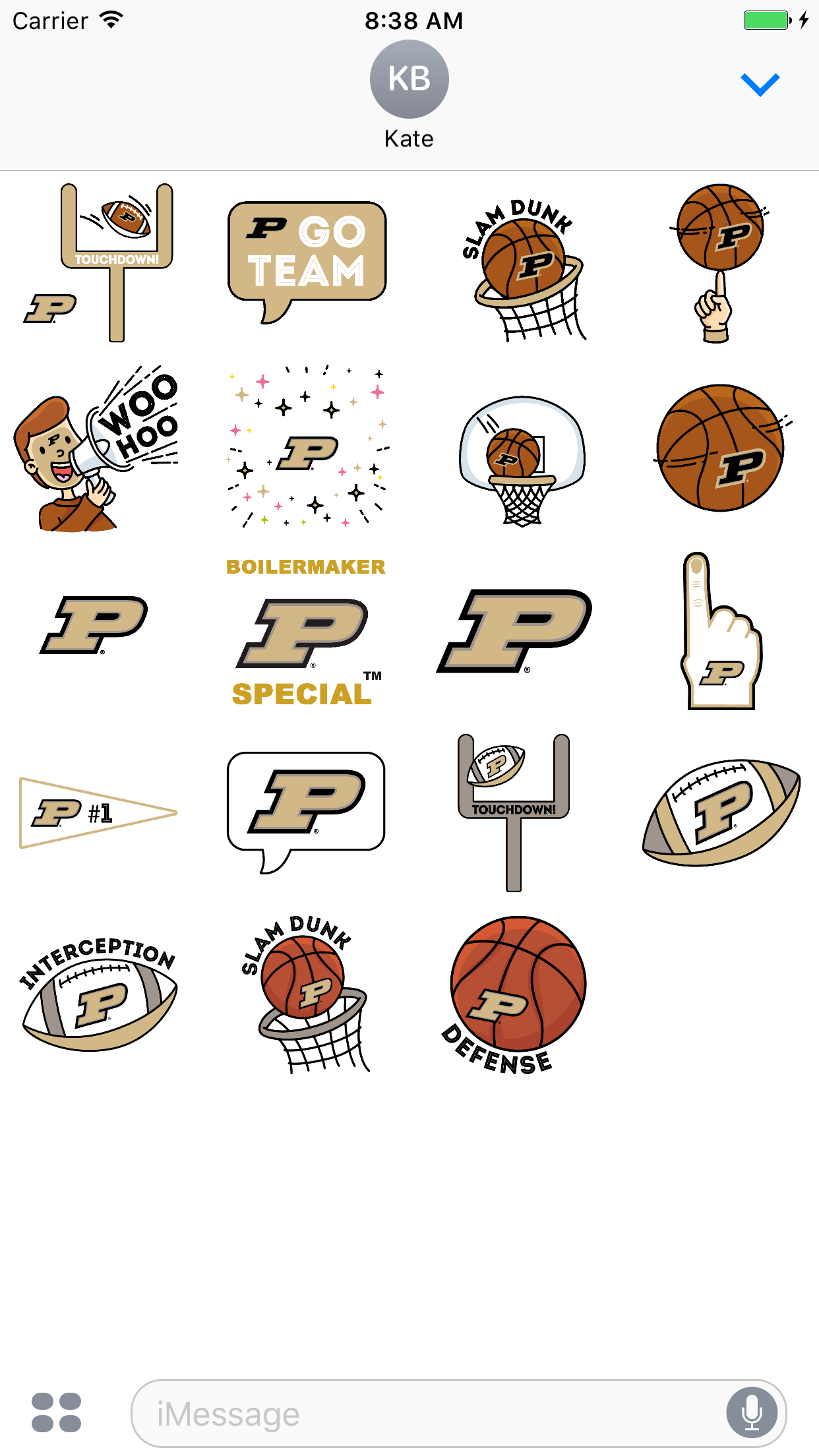 Purdue Animated+Stickers for iMessage screenshot 2