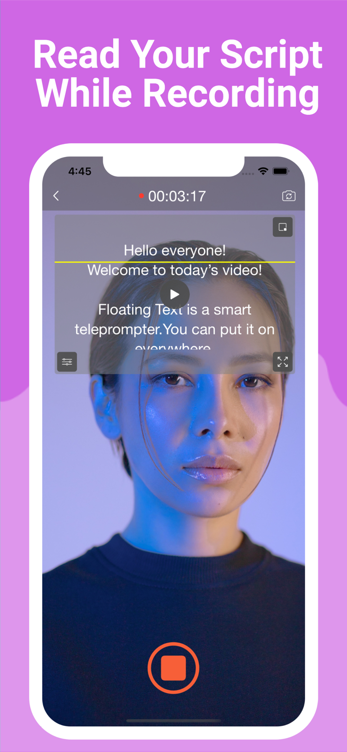 Teleprompter - Floating Text
