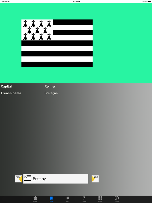 Screenshot #6 pour France State Maps, Flags & Info