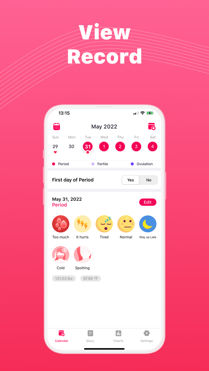 Period Tracker Cycle Calendar
