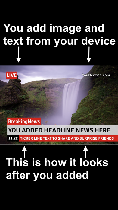 Screenshot #1 pour YouNewsed - Write Your Own Headline News Meme