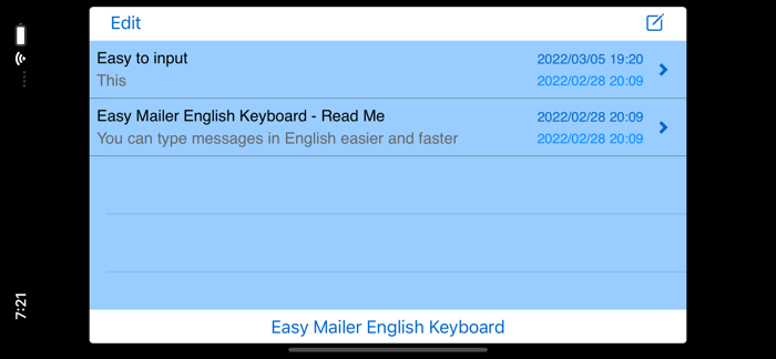 Easy Mailer English Keyboard