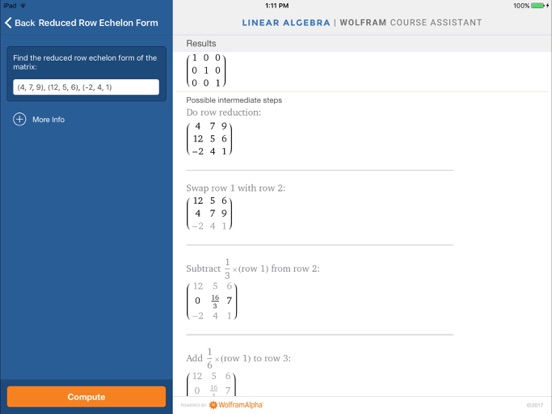 Screenshot #6 pour Wolfram Linear Algebra Course Assistant