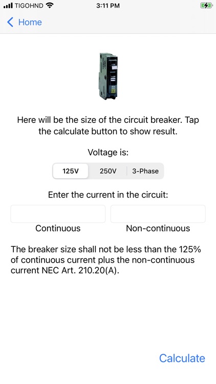 AWG Calculator App