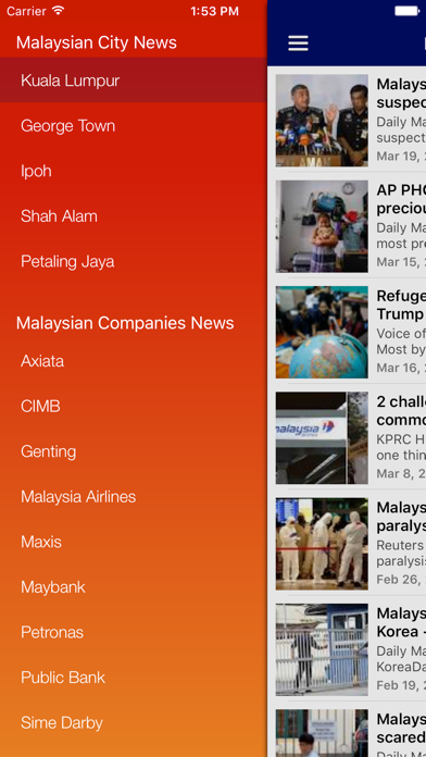 Malaysia News Today & Malaysian Radio iPhone screenshot 5 - News app