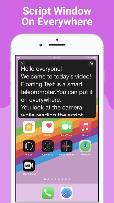 Teleprompter - Floating Text Screenshot