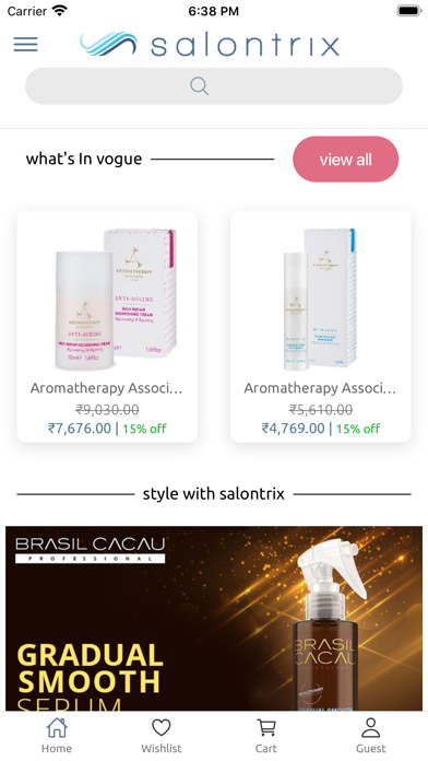 Beauty Palace Shopping App Screenshot