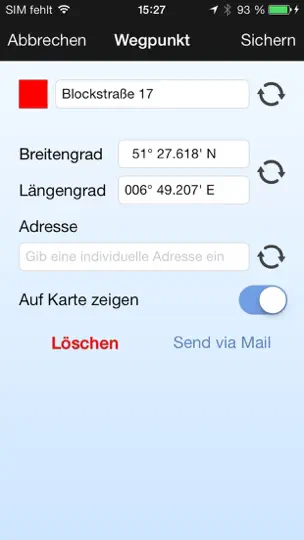 Screenshot von GPS & Maps: Standort Tracker auf dem iPhone 4