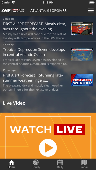 ANF First Alert Weather Screenshot