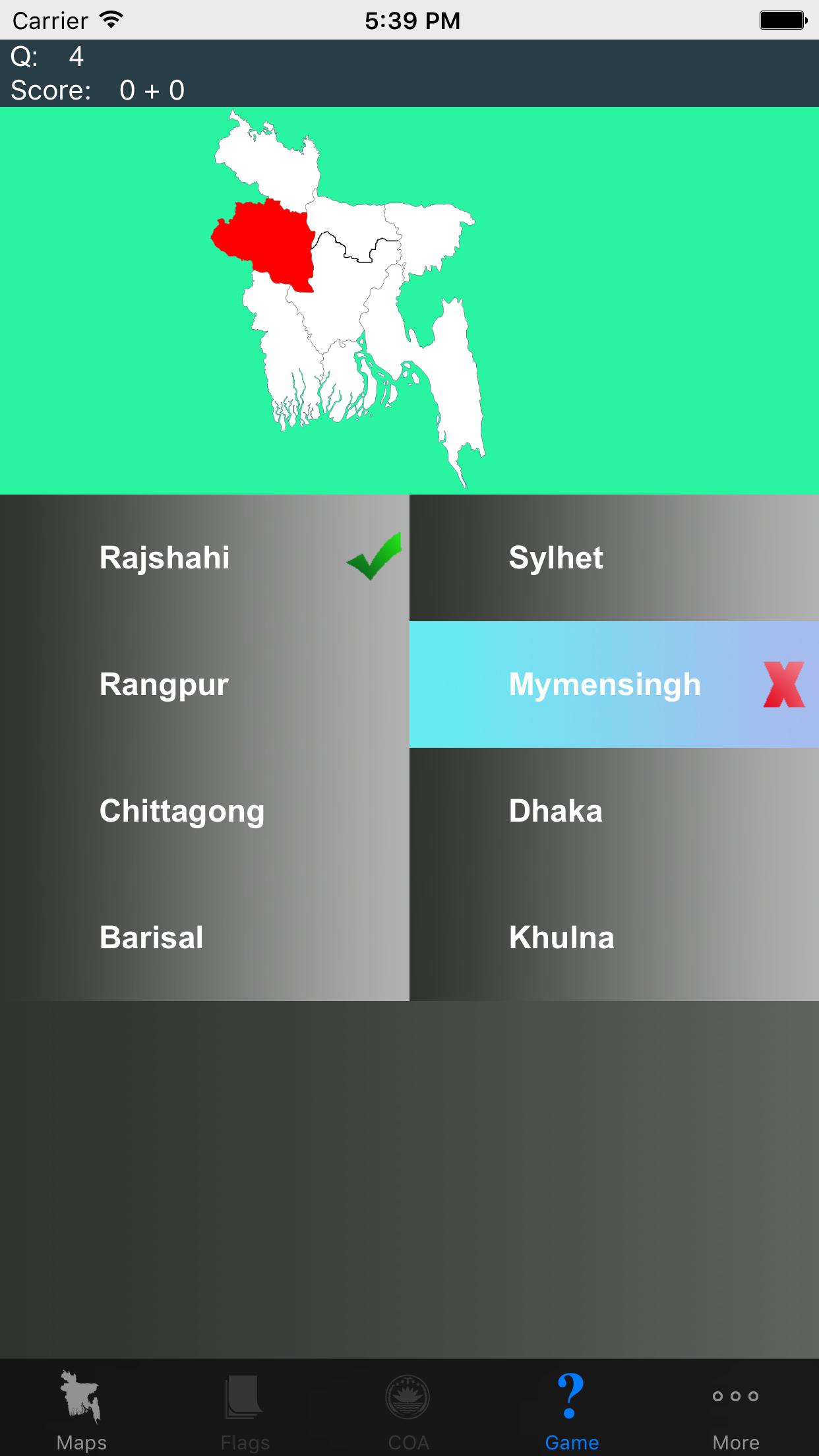 Bangladesh Division Maps and Quiz