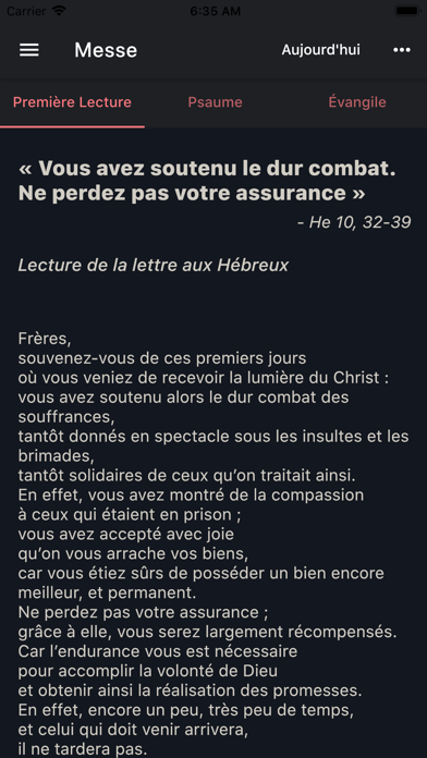 AELF Bible catholique Screenshot